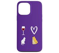 Vin Rouge, Chat et Fromage Voila ce Que J'aime Femme Homme Coque pour iPhone 13 Pro Max