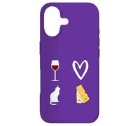 Vin Rouge, Chat et Fromage Voila ce Que J'aime Femme Homme Coque pour iPhone 17
