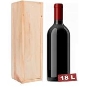Vin rouge grand cru Bordeaux Supérieur - Bouteille de vin personnalisée + Caisse bois gravure [ Coffret bouteille de vin ] (MELCHIOR 18 L)