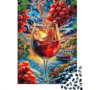 Vin Rouge Puzzle 1000 Piece pour Adultes Enfant, Jeu De Défi Intellectuel Puzzles 70x50cm/1000pcs