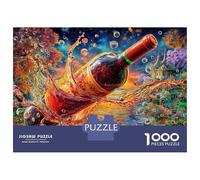 Vin Rouge Puzzle 1000 Piece pour Adultes Et Adolescents Âgés De 14 Ans Et Plus, Jeu De Défi Intellectuel Puzzles 70x50cm/1000pcs
