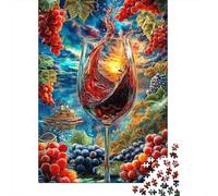 Vin Rouge Puzzle 1000 Pièces pour Adolescents Et Enfants, Jeu De Défi Intellectuel Puzzles52x38cm/1000pcs