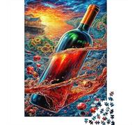 Vin Rouge Puzzle 1000 Pièces, Puzzles Difficiles Adaptés Aux Adultes Et Aux Enfants, Jeu De Défi Intellectuel 70x50cm/1000pcs