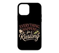Vin Slogan Amateur de Vin Everything Happens for A Riesling Coque pour iPhone 12 Mini