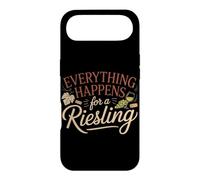 Vin Slogan Amateur de Vin Everything Happens for A Riesling Coque pour iPhone Air