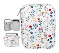 Vinabilia 6-7" Protectrice Housse pour 7" Nouveau Kindle Paperwhite et Kindle Colorsoft Signature Edition, 6" Kindle 11e Génération, Sac de Transport pour Kindle Oasis E-Reader,Bouquet de Fleurs