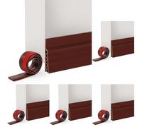 Vinabo 100 cm x 5 cm Joint de Porte, Joint pour Porte Adhésive, Bande D'étanchéité, Calfeutrer Bas de Porte, Joint Inférieur Isolation Insonorisé Anti-poussière (Marron) (Lot de 5)