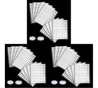 Vinabo 1080 Pcs Scratch Autocollant Double Face, Scratch Autocollant Rond, Adhésif Rond,540 Paires de Points Auto-adhésifs Ronds de 10 mm, pour DIY, Photos,Travaux Manuels etc (Lot de 3)