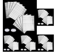 Vinabo 1080 Pcs Scratch Autocollant Double Face, Scratch Autocollant Rond, Adhésif Rond,540 Paires de Points Auto-adhésifs Ronds de 10 mm, pour DIY, Photos,Travaux Manuels etc (Lot de 5)