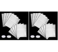 Vinabo 1080 Pcs Scratch Autocollant Double Face, Scratch Autocollant Rond, Adhésif Rond,540 Paires de Points Auto-adhésifs Ronds de 10 mm, pour DIY, Photos,Travaux Manuels etc (Lot de 2)