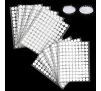 Vinabo 1080 Pcs Scratch Autocollant Rond, Double Face, 540 Paires 10mm Pastille Scratch et Boucles, Pastille pour DIY, Artisanat etc