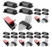 Vinabo 10PCS Clips de Câble Adhésifs,Organisateur Cable,Câble Management pour Organiseur de Fils Electriques Câbles de Gestion de Câbles pour TV, PC, ordinateur portable, Noir (Lot de 5)