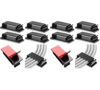 Vinabo 10PCS Clips de Câble Adhésifs,Organisateur Cable,Câble Management pour Organiseur de Fils Electriques Câbles de Gestion de Câbles pour TV, PC, ordinateur portable, Noir (Lot de 2)
