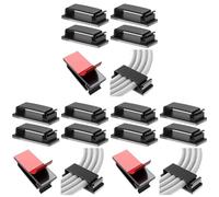 Vinabo 10PCS Clips de Câble Adhésifs,Organisateur Cable,Câble Management pour Organiseur de Fils Electriques Câbles de Gestion de Câbles pour TV, PC, ordinateur portable, Noir (Lot de 3)