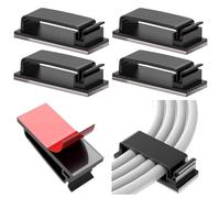 Vinabo 10PCS Clips de Câble Adhésifs,Organisateur Cable,Câble Management pour Organiseur de Fils Electriques Câbles de Gestion de Câbles pour TV, PC, ordinateur portable, Noir