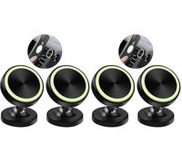 Vinabo 2 Pack Support Aimant Portable Voiture,Magnétique Aimanté Porte Téléphone Rotation 360° Compatible pour Tous Les Smartphone (Lot de 2)