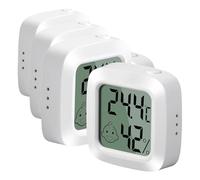 Vinabo 2 pièces Petit Thermomètre Hygromètre Intérieur Digital à Haute Précision, Indicateur Niveau de Confort pour Bureau,Chambre de bébé Vestiaire (Lot de 3)