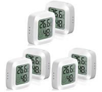 Vinabo 2 pièces Petit Thermomètres Hygromètres Intérieurs Numériques Haute Précision avec Indicateur de Confort - Pour Bureau, Chambre de Bébé, Vestiaire (Lot de 3)