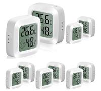 Vinabo 2 pièces Petit Thermomètres Hygromètres Intérieurs Numériques Haute Précision avec Indicateur de Confort - Pour Bureau, Chambre de Bébé, Vestiaire (Lot de 5)