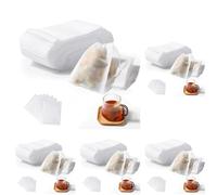 Vinabo 400 Filtre à Thé Jetable, Sachet The a Remplir Jetable avec Cordon de Serrage, 7 X 9 cm Sachet de Thé Réutilisable, pour Thé En Vrac, Café, Thé de Fleurs, Herbes, Epices, Lavande (Lot de 5)