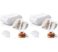 Vinabo 400 Filtre à Thé Jetable, Sachet The a Remplir Jetable avec Cordon de Serrage, 7 X 9 cm Sachet de Thé Réutilisable, pour Thé En Vrac, Café, Thé de Fleurs, Herbes, Epices, Lavande (Lot de 2)