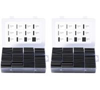 Vinabo 400 Pièces 3:1 Tube Thermoretractable à Double Paroi, Kit de Gaine Etanche, Revêtement Adhésif, Tube de Câble D'isolation Électrique (Noire) (Lot de 2)