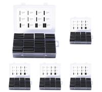 Vinabo 400 Pièces 3:1 Tube Thermoretractable à Double Paroi, Kit de Gaine Etanche, Revêtement Adhésif, Tube de Câble D'isolation Électrique (Noire) (Lot de 5)