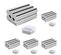 Vinabo 60PCS Petits Aimants de Frigo,6mm x 3mm, Neodyme, Mini, Puissant Punaise Métalliques pour Réfrigérateur,Images,Bricolage,Carte,Tableau Blanc,Calendrier (Lot de 5)
