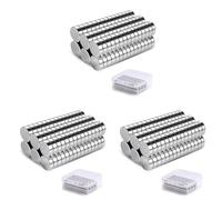 Vinabo 60PCS Petits Aimants de Frigo,6mm x 3mm, Neodyme, Mini, Puissant Punaise Métalliques pour Réfrigérateur,Images,Bricolage,Carte,Tableau Blanc,Calendrier (Lot de 3)