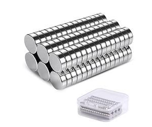 Vinabo 60PCS Petits Aimants de Frigo,6mm x 3mm, Neodyme, Mini, Puissant Punaise Métalliques pour Réfrigérateur,Images,Bricolage,Carte,Tableau Blanc,Calendrier