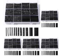 Vinabo 900 Pièces Gaines Thermorétractables Noires, Tubes Thermorétractables pour Isolation Électrique, Protection de Câbles, 12 Tailles - Ratio de Rétraction 2:1 (Lot de 5)