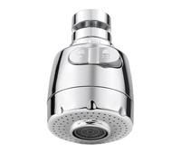 Vinabo Aérateur pour robinet rotatif à 360 °, buse robinet cuisine, évier avec filtre régulateur de tête, 2 modes, aérateur robinet, atomiseur robinet, tête robinet de cuisine, argenté