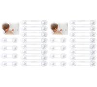 Vinabo Bloc Placard Bebe, Bloque Porte Placard Fenêtre 4k Securite Bébé, Sécurité Serrures Enfant pour Postuler à Tiroirs, Fridge, Protection Sé curite Domestique (4 short + 8 long Pièces) (Lot de 2)