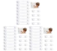 Vinabo Bloc Placard Bebe, Sécurité Enfant Bloque, Porte Placard Fenêtre Securite Bébé, Sécurité Serrures Enfant pour Postuler à Tiroirs, Fridge, Protection Sécurite Domestique (4+8 Pièces) (Lot de 3)