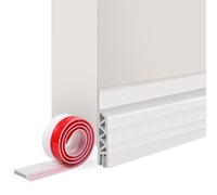 Vinabo Boudin Isolant, 100cm x 5cm - Bas de Porte Anti-Courant d'Air & Étanchéité, Adhésif - Isolation et Protection Sonore pour Porte d'Entree (Blanc)