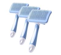 Vinabo Brosse,Autonettoyante pour Poils pour Chiens de Petite,Brosse pour Chat/Animaux de Compagnie,Pour Eliminer des Tomentose Sous-poil Tangles-Bleu (Lot de 3)