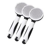 Vinabo Brosse pour Chiens Petite,Chats. chaton, Autonettoyante Enlèvement des Poils en Un Clic Morts et Sous-Poils (Lot de 3)