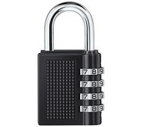 Vinabo Cadenas à Combinaison 4 Chiffres - Serrure Sécurisée avec Code Personnalisable, pour Portail, Garage, Casiers, École, Gymnase, Hangar, Boîte à Outils et Rangement