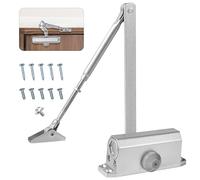 Vinabo Ferme-Porte Automatique Hydraulique en Alliage d'Aluminium, Groom Fermeture Porte à Ressort Réglable pour Porte de 15-45kg, Usage Commercial et Résidentiel