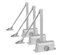 Vinabo Ferme-Porte Automatique Hydraulique en Alliage d'Aluminium, Groom Fermeture Porte à Ressort Réglable pour Porte de 15-45kg, Usage Commercial et Résidentiel (Lot de 3)