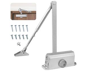 Vinabo Ferme-Porte Automatique Hydraulique en Alliage d'Aluminium, Groom Fermeture Porte à Ressort Réglable pour Porte de 15-45kg, Usage Commercial et Résidentiel