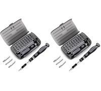 Vinabo Jeu Tournevis de Précision 32 en 1- Mini Set Tournevis Magnétique Bricolage Electronique de Réparation Kit, Outil Informatique pour PC, MacBook, iPhone, Lunettes, Montre, Smartphone (Lot de 2)