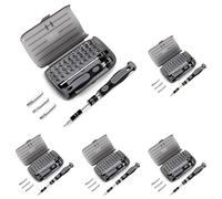 Vinabo Jeu Tournevis de Précision 32 en 1- Mini Set Tournevis Magnétique Bricolage Electronique de Réparation Kit, Outil Informatique pour PC, MacBook, iPhone, Lunettes, Montre, Smartphone (Lot de 5)