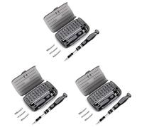 Vinabo Jeu Tournevis de Précision 32 en 1- Mini Set Tournevis Magnétique Bricolage Electronique de Réparation Kit, Outil Informatique pour PC, MacBook, iPhone, Lunettes, Montre, Smartphone (Lot de 3)