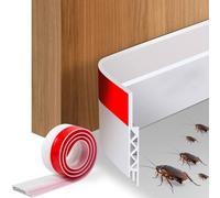 Vinabo Joint de Porte en Caoutchouc 100 cm x 5 cm, Joint pour Porte Adhésive, Bande D'étanchéité, Calfeutrer Bas de Porte, Joint Inférieur Isolation Insonorisé Anti-Poussière (Blanc)