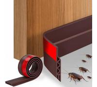 Vinabo Joint de Porte Adhésif Marron, 100 cm x 5 cm | Bande d'Étanchéité pour Bas de Porte, Anti-Poussière