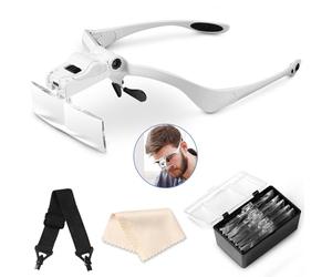 Vinabo Loupe Serre-Tête avec Lumière LED