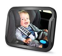 Vinabo Miroir Voiture Bébé, Incassable Rétroviseur bébé, 360° Rotation Réglables Retroviseur Voiture Bébé, Miroir Siège Arrière de Bébé, Sécurité, Essentiel pour Jeunes Parents
