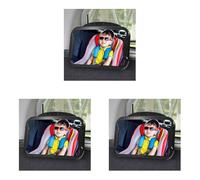 Vinabo Miroir Voiture Bébé Retroviseur Bebe avec 360° Rotation Réglables Incassable,Rétroviseur Grande Vision pour Siège Arrière Essentiel Jeunes Parents, Noir (Lot de 3)