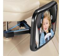 Vinabo Miroir Voiture Bébé, Version Améliorée Rétroviseur Bébé avec Clip à Crochet, Miroir de Poussette Anti-dropout, Sécurité, 360° Rotation Rétroviseur Voiture Bébé, Essentiel pour Jeunes Parents